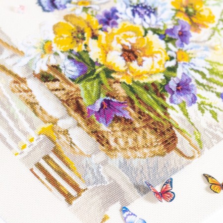 Set for embroidery "Summer in the basket" 38 x 28-3