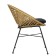 Vetle Round chair, 720 × 600 × 750 mm, artificial rattan, beige color / black