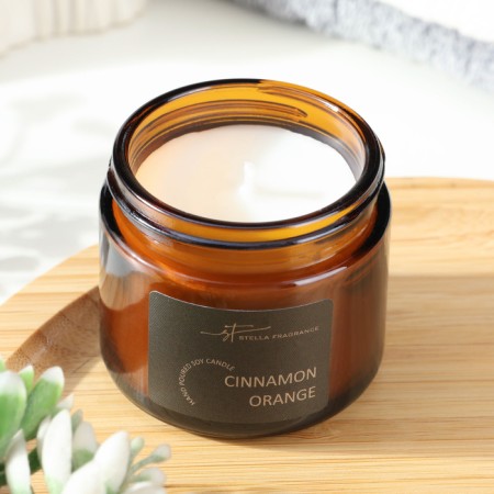 Aromatic candle in the Bank "Cinnamon Orange", soy wax, 50 g, orange and cinnamon-1