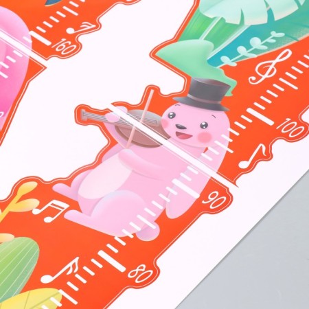 Sticker Plastic Interior Color Rostomer "Pink Flamingo and Bunny" 50x70 cm-2