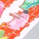 Sticker Plastic Interior Color Rostomer "Pink Flamingo and Bunny" 50x70 cm
