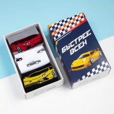 A set of children's socks KAFTAN “Faster”, 3 pairs, size 14-16