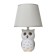 Lamp children's ceramics "Owl" 1x40W E14 gray 20x20x32.5 cm Risalux