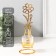 Summary for 1 candle metal, glass d = 4.5 cm "Flower in a vase" gold 7.4x7.5x21 cm