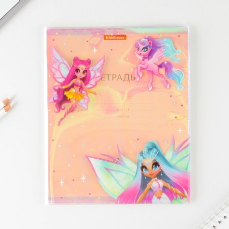 The holographic cover for the notebook "Fairies", 34.7 x 21.1 cm-1