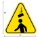 Decorative sign (poster) "Brick above the head" 30x27 cm, plastic