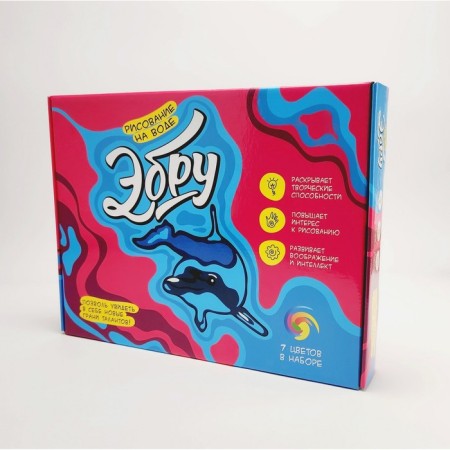 Set for drawing on Ebru water, 7 colors-2
