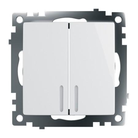 2-clavy electric circuit breaker with indicator, Stekker, Catherine series, GLS10-7102-01, Bely 1022442
