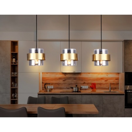 Suspended lamp with a replaceable lamp Ambrella Light, Traditional, TR3652, 3HE27, Color Gold-2