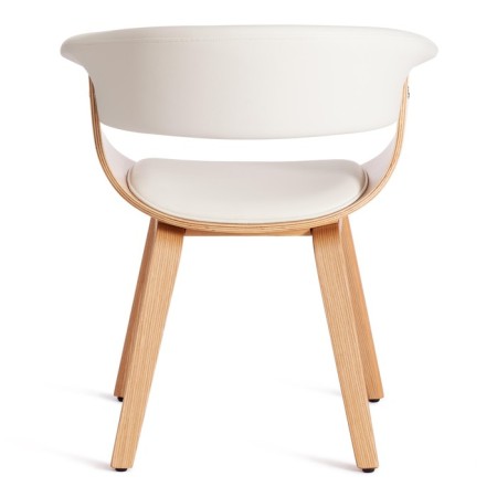 Vimta chair (Mod, 8021) wood / eco -leather, natural / white 69x56x77 cm-4