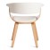 Vimta chair (Mod, 8021) wood / eco -leather, natural / white 69x56x77 cm