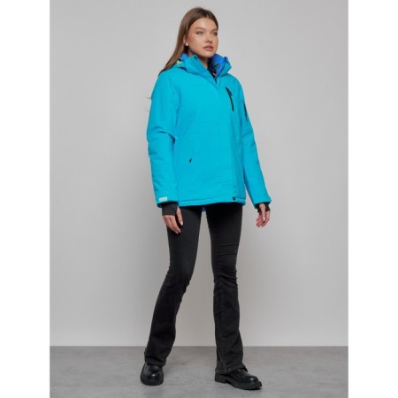 Ski jacket female, size 46, blue color-13