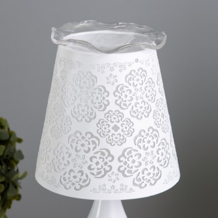 Aroma lace with backlight "pattern" E27 40W+RGB white 13x13x30 cm-5