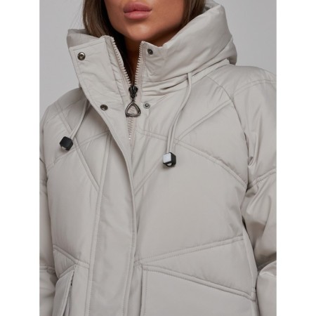 Coat insulated winter feminine, size 48, color light gray-13