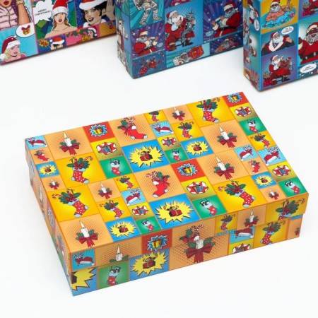 Set of boxes 4 in 1 "ROP -Art New Year", 30 x 20 x 8 - 24 x 14 x 5 cm-5