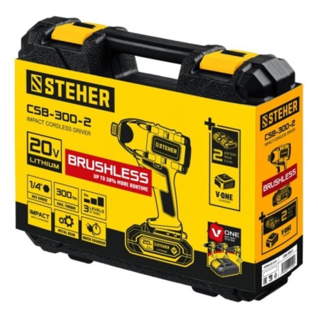 Strike screw control Steher, battery, cartridge 1/4HEX, 2x2Ach, 0-2300 rpm, 300 nm-3