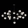 Ceiling Ceiling ST LUCE. SL549.403.21. Stampo. 21x40 watts, E27, 170x170x120 cm, black color