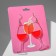 Acryl Earrings "Wine" glasses, red color