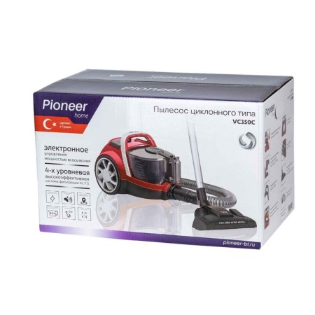 Pioneer VC350C vacuum cleaner, cyclone, 2100W, 2.5 l, red color-6