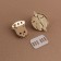 Bag -3 × 3 cm fastener, golden color