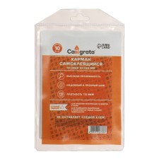 A self -adhesive pocket 65 x 98 mm, a set of 10 pieces, for business cards Calligrata, 110 μm