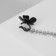 Earring "Kaff" Flower, chamomile, black color in silver