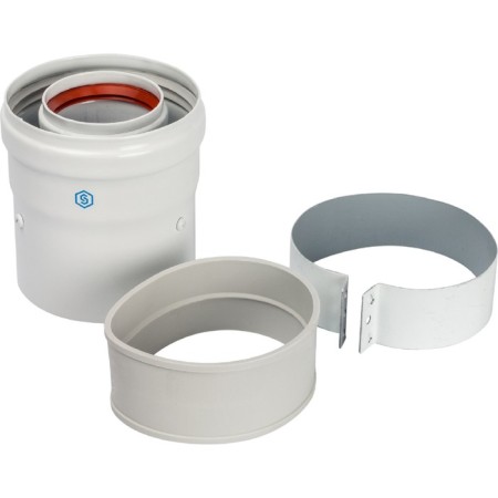 The chimney element coaxial stout SCA-6010-210100, adapter for the boiler vertical, 60/100