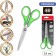 Scissors Erichkrause Megapolis, 18 cm, with improved 4D swoops, do not rust, handles with rubber inserts, in a blist