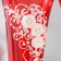 A set of wedding glasses "Rose", with stucco molding, red