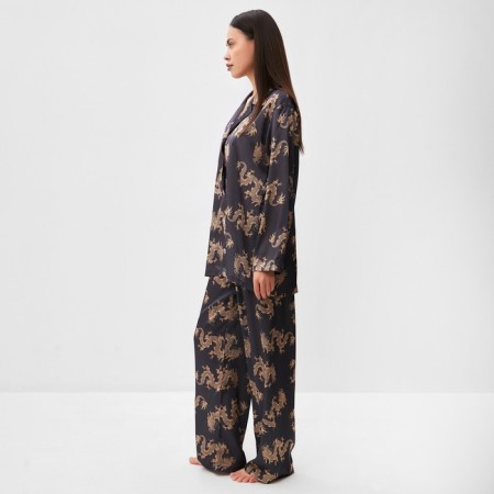 Female pajamas (shirt and trousers) KAFTAN "Dragon", size 48-50, graphite-4