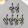 Decor "Black-gold snake" Foamiran, 7 cm (set 6 pcs)