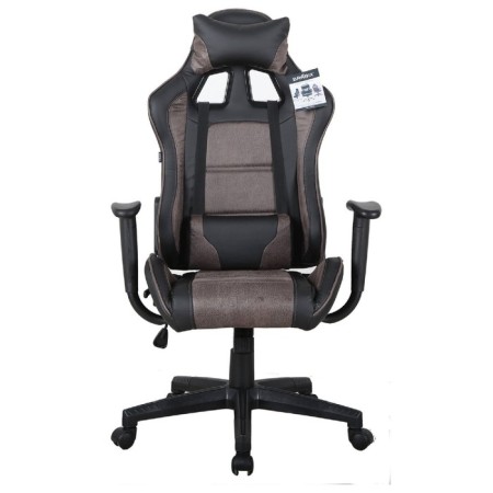 Brabix player "GT RACER GM-100", two pillows, black/brown-2