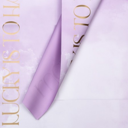 Film for flowers matte, "watercolor", 57x57 cm, lilac