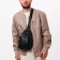 Male sling bag, artificial leather, black color