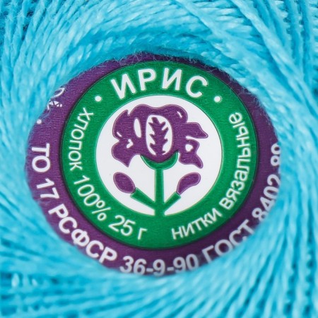Knitting threads "Iris" 150m/25g 100% Merusirized cotton color 3106-3