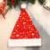 New Year's cap "Christmas trees and stars" 29x40 cm, red