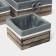 A set of handmade interior baskets LADOM, square, 3 pcs, size: 15 × 15 × 9 cm, 19 × 19 × 10 cm, 23 × 23 × 11 cm