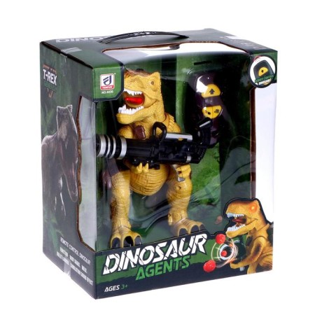 The dinosaur radio-controlled T-Rex, shoots missiles, works from batteries, mix-5