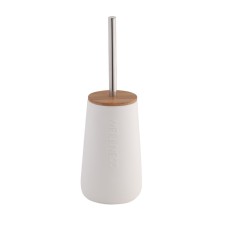 Axentia Bonja Wellness toilet set, from white dolomite, Ø 8.5 cm, height 35 cm