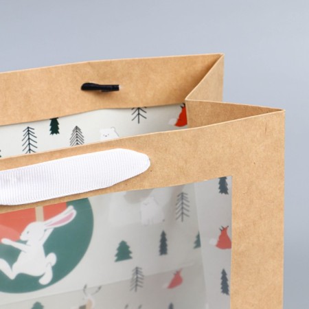 Craftsteet package with a plastic window "Rabbit", 24 x 20 x 11cm, New Year-4