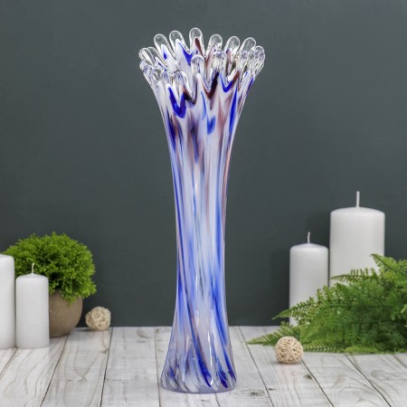 VAZA "Coral" 38 cm, white-blue-Margance