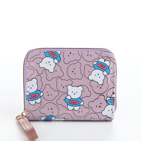 Children's wallet with lightning, lilac color-1