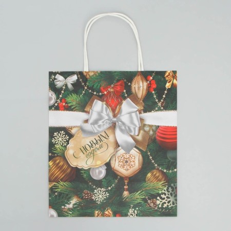 Craft New Year's Gift package, 22 x 25 x 12 cm, New Year-3
