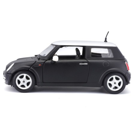 MASTO DIE-CAST Mini Cooper, opening doors, 1:24, black color with a white roof-8