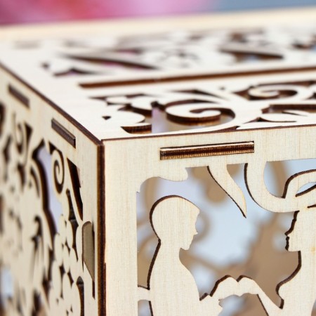 Wedding Bank "Vine", wood, collapsible, 24.5x16.5x19.5 cm-4