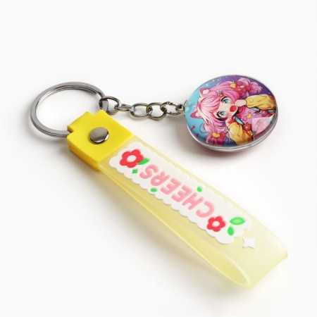 Брелок для ключей детский аниме "Девочка-кошка", 3.5 х 14 см-1