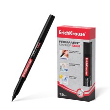Marker Permanent Erichkrause P-100, 0.5-1.2 mm, alcohol-based ink light-resistant, waterproof without xylol, black