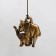 Wind Music Metal "Coin with elephants" 3 bells 1 figure 38 cm mix