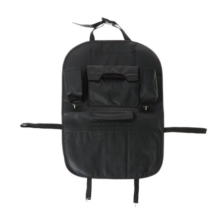 Organizer on the back of the seat 62 × 44 cm, leather, black-3