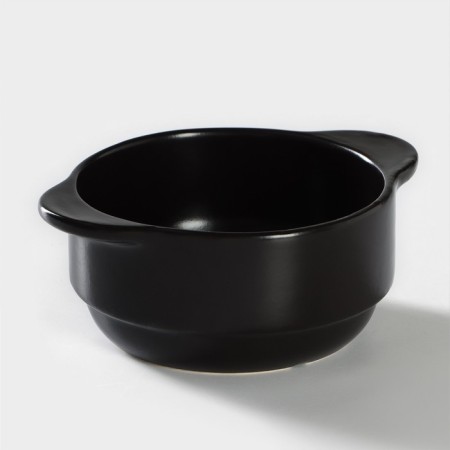 Porcelain broth Carbone, 300 ml, d = 11.5 cm, h = 5.5 cm, black color-1